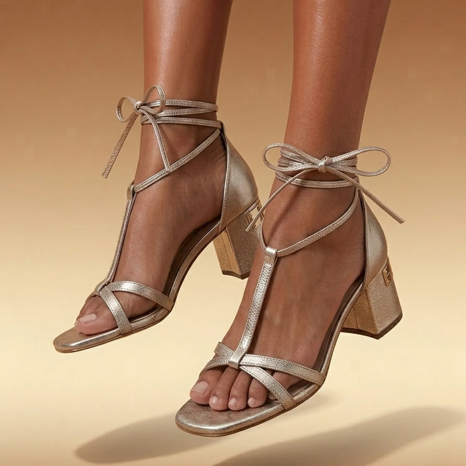 MARIA GULDMAN - Zapato formal dorado $165.000