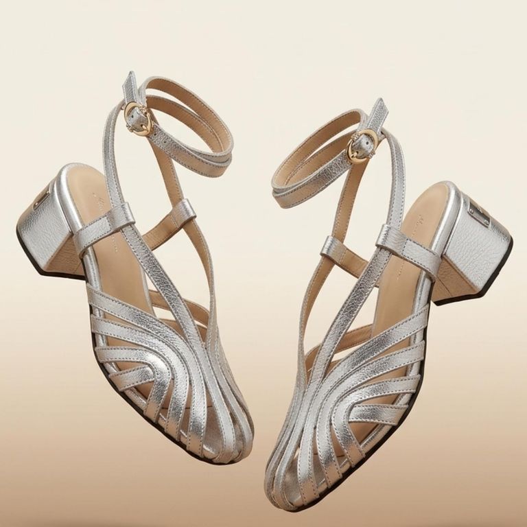 Zapato Formal Mujer Cuero Gris