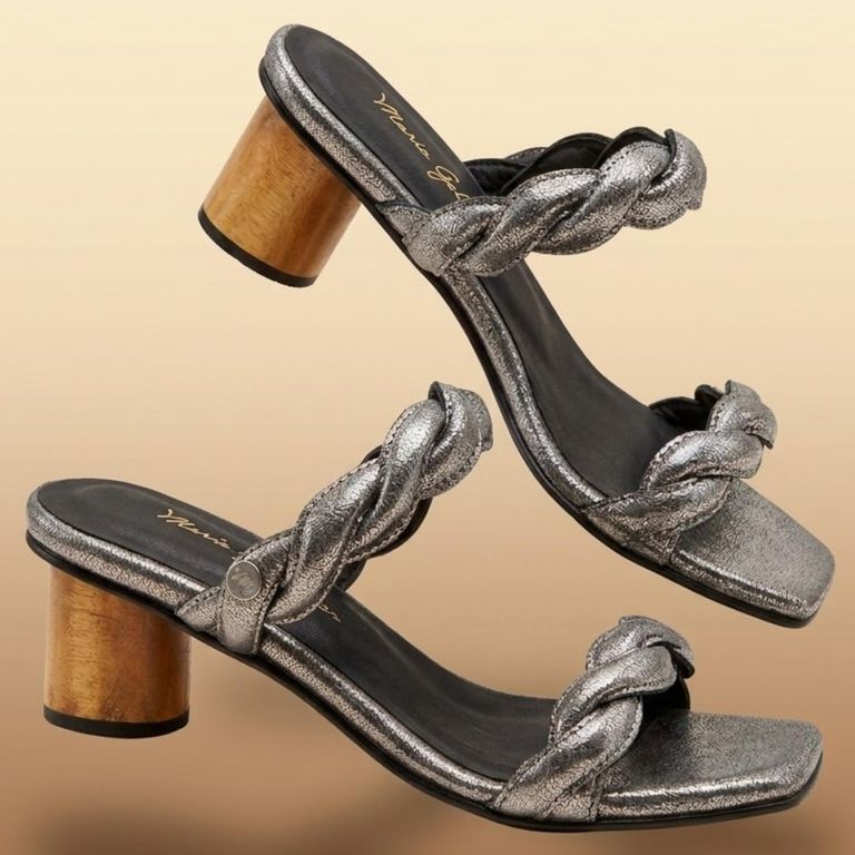 Sandalia taco madera