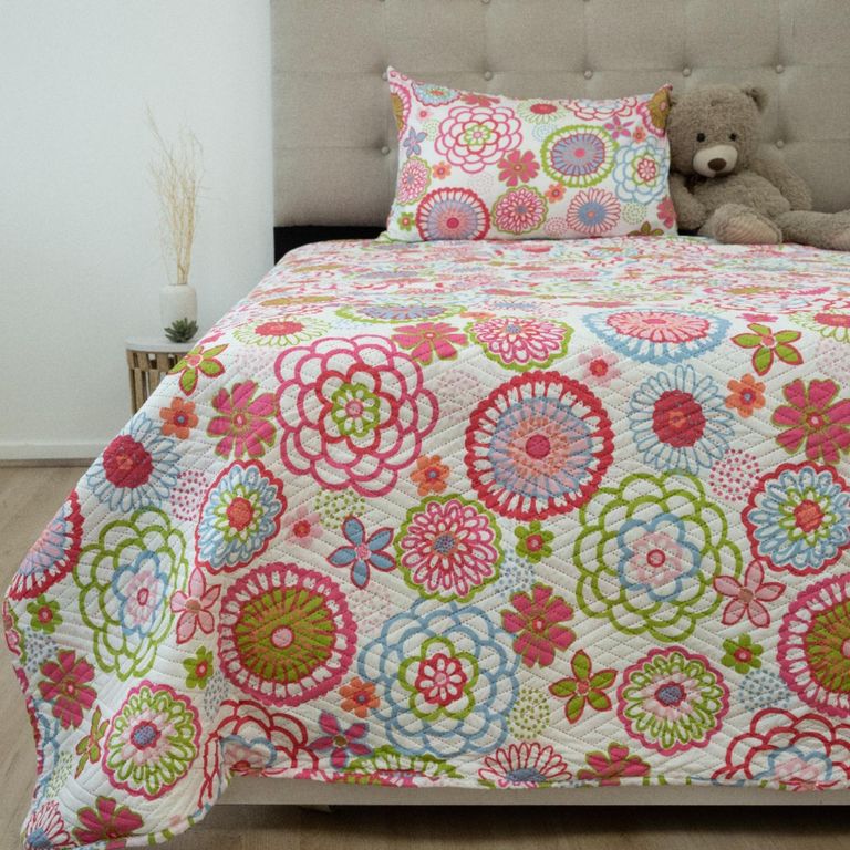 Quilt Estampado 1 Plaza Multicolor