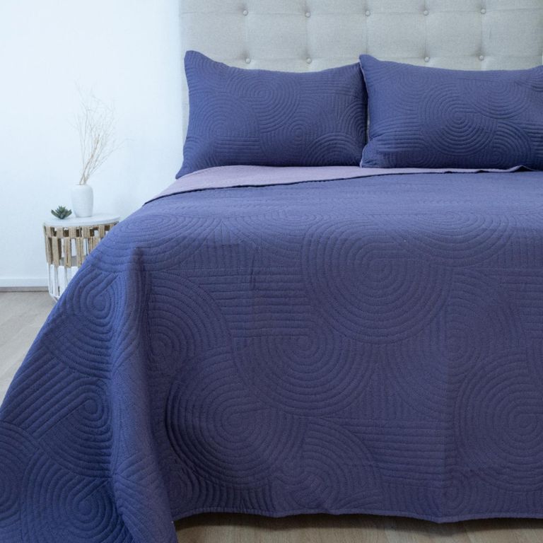 Quilt Bicolor 2 Plazas Multicolor