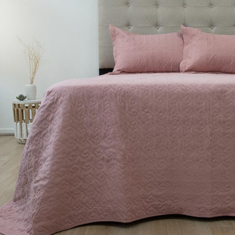 Quilt Velvety Super King Rosa