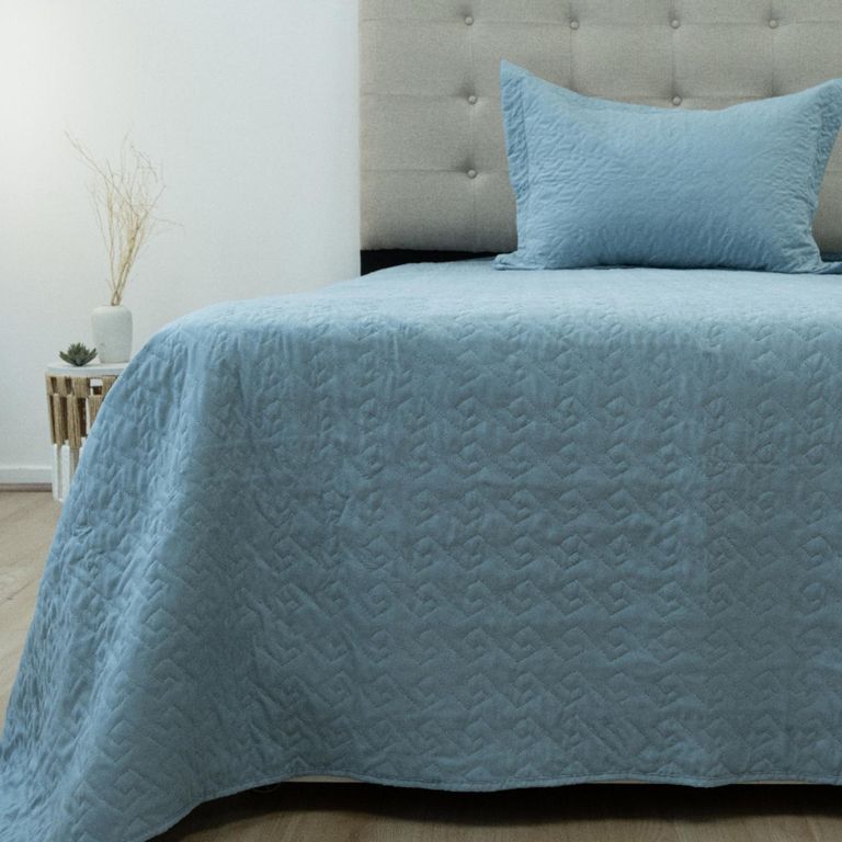 Quilt Velvety 1 Plaza Azul