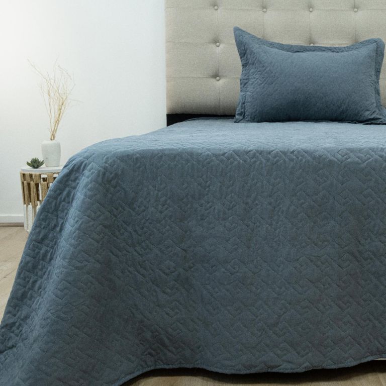Quilt Velvety 1 Plaza Gris