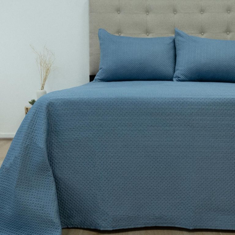 Quilt Boston 2 Plazas Azul