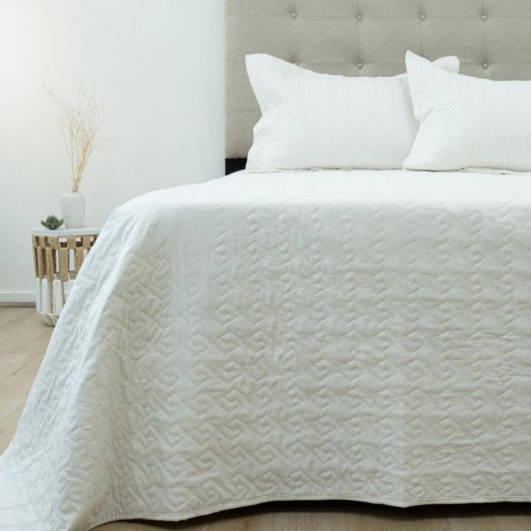 Quilt 2 Plazas Velvety Blanco