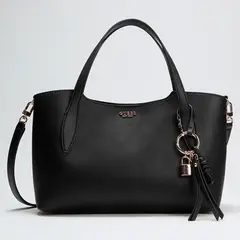 GUESS - Cartera Melody 2 en 1 Satchel Mujer Negro