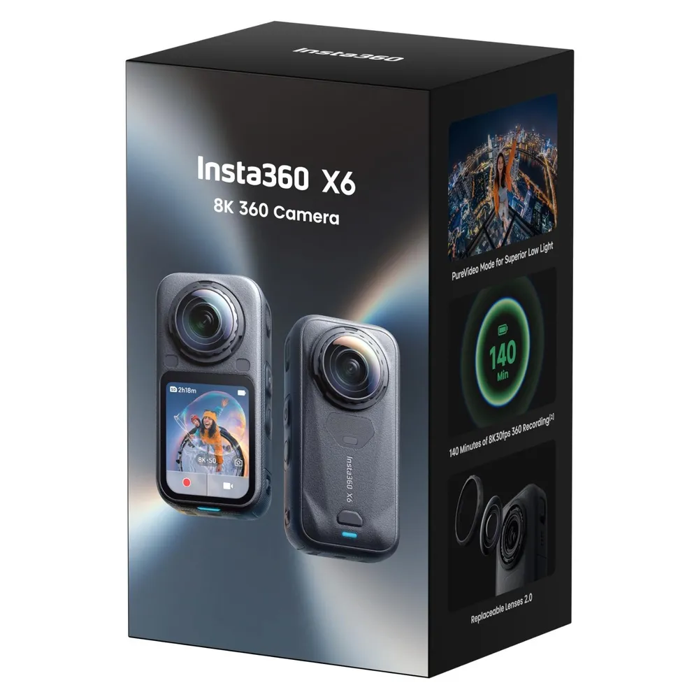 Cámara Deportiva X6 Essentials Bundle Midnight Black, foto 9