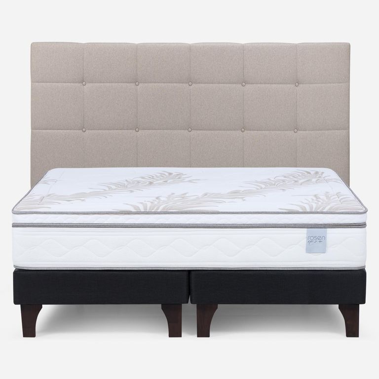 Cama Europea Neo Plus King X 2.00 CM Base Dividida + Respaldo