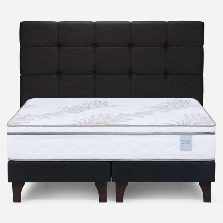 Cama Europea Neo Plus 2 Plazas X 2.00 CM Base Dividida + Respaldo
