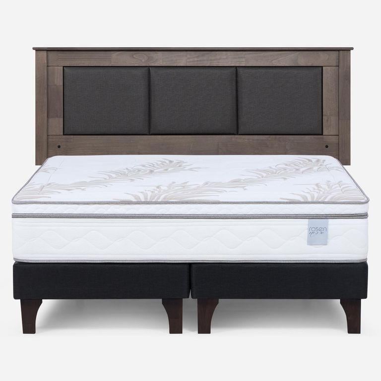 Cama Europea Neo Plus 2 Plazas X 2.00 CM Base Dividida + Respaldo