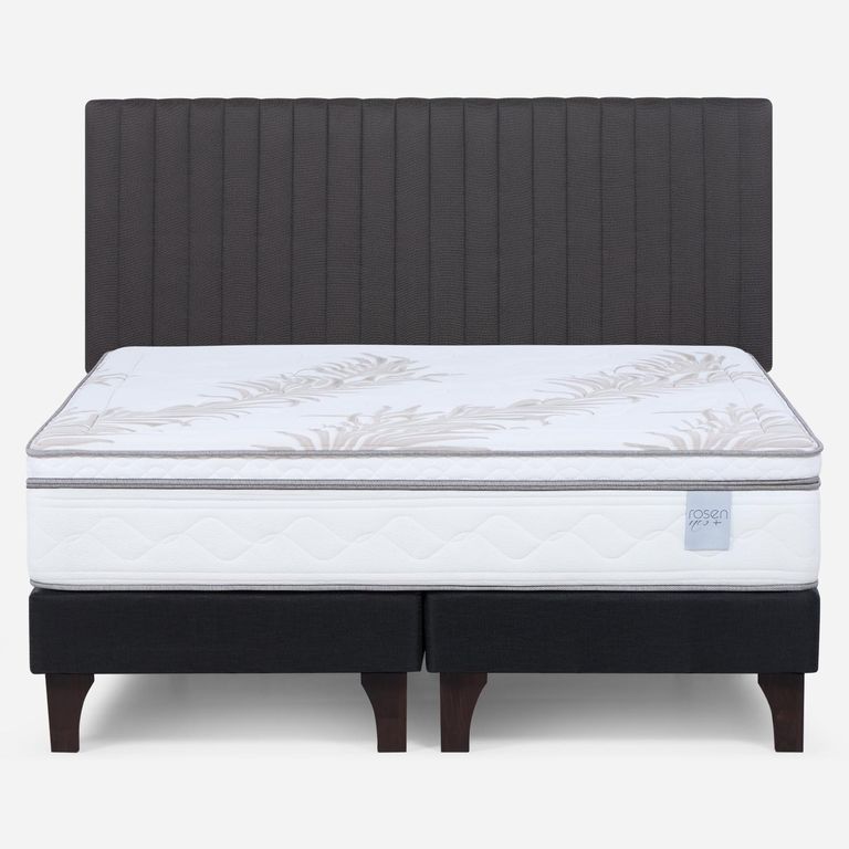 Cama Europea Neo Plus 2 Plazas X 2.00 CM Base Dividida + Respaldo
