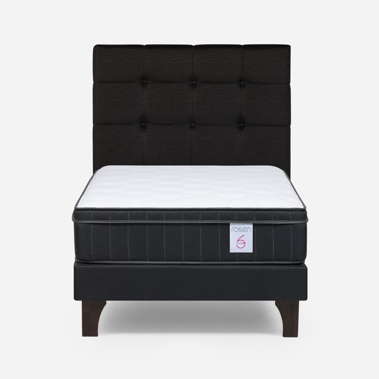 Cama Europea New Style 6 Plus 1 Plaza X 2.00 CM + Respaldo