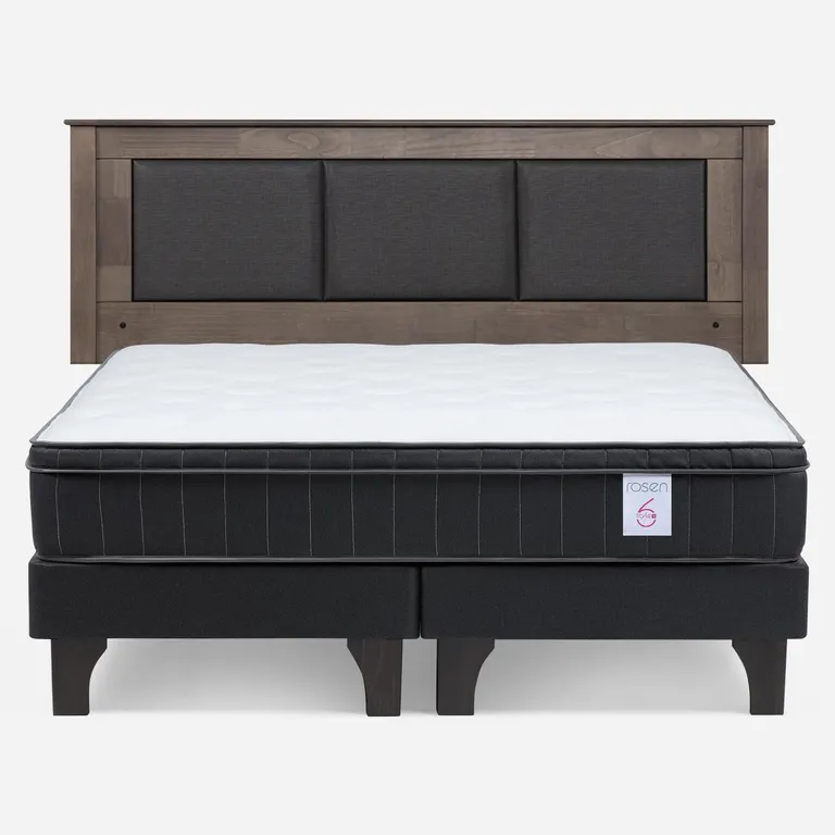 Cama Europea New Style 6 Plus King X 2.00 CM Base Dividida + Respaldo
