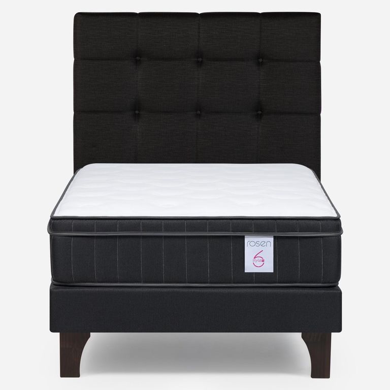 Cama Europea New Style 6 Plus 1,5 Plazas X 2.00 CM + Respaldo