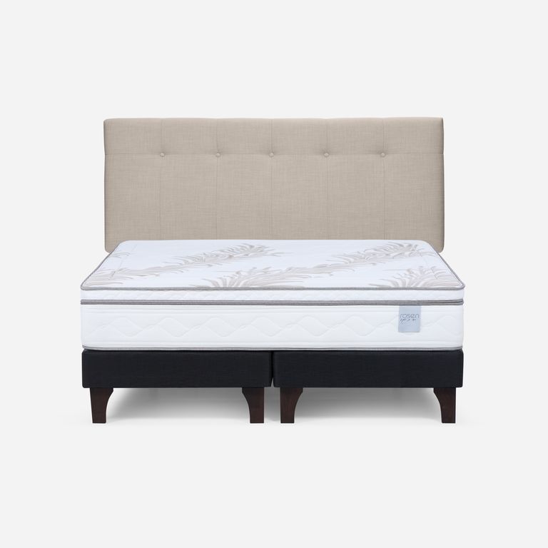 Cama Europea Neo Plus King X 2.00 CM Base Dividida + Respaldo