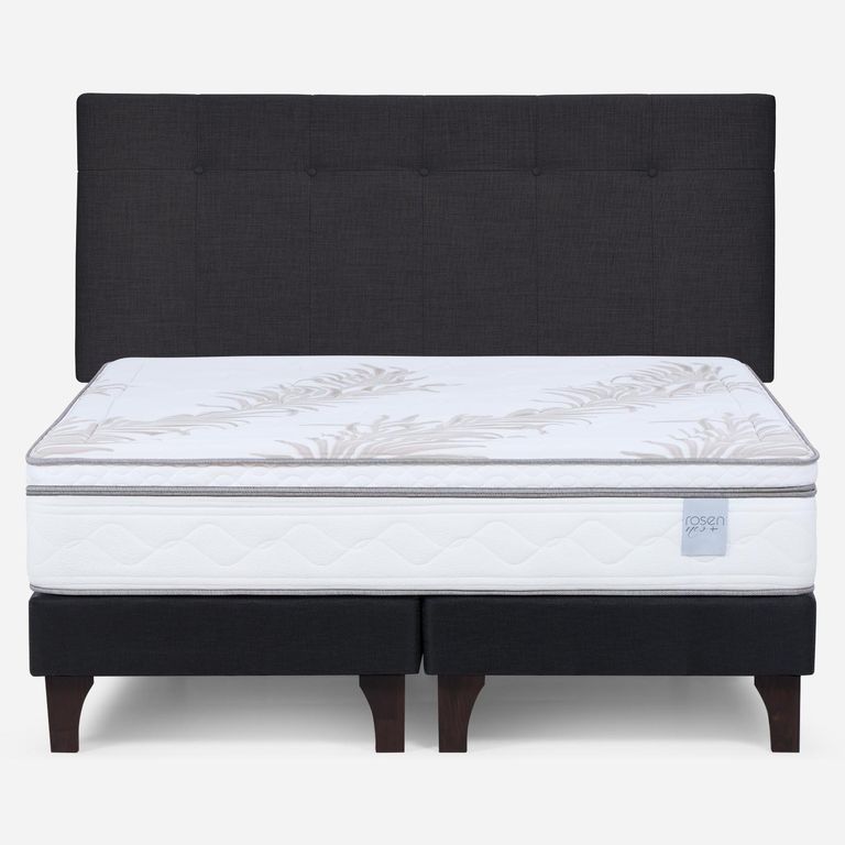 Cama Europea Neo Plus 2 Plazas X 2.00 CM Base Dividida + Respaldo