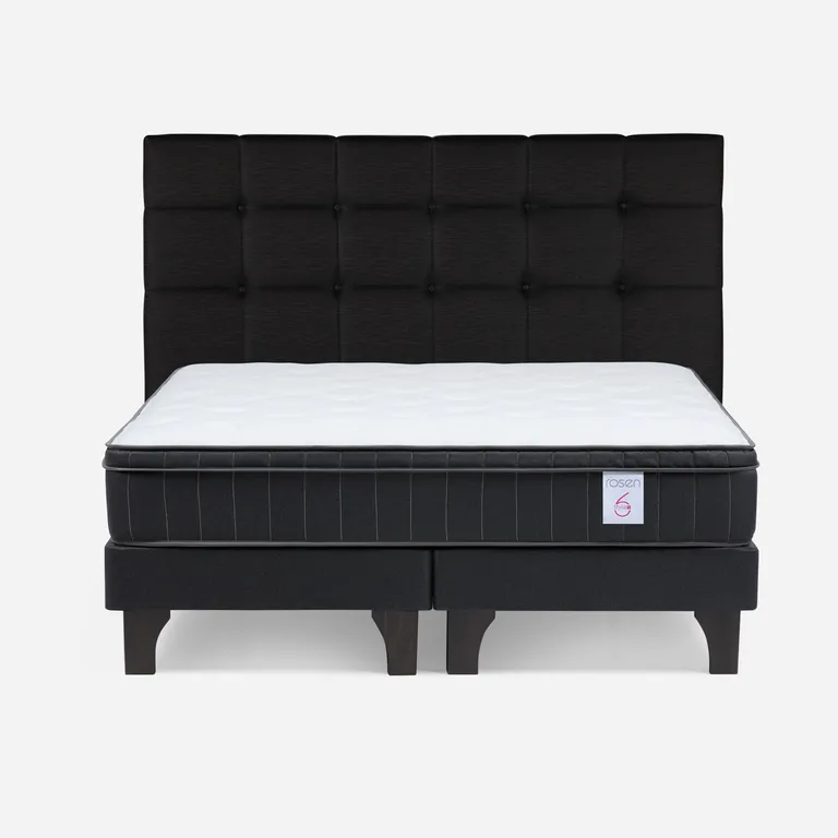 Cama Europea New Style 6 Plus King X 2.00 CM Base Dividida + Respaldo