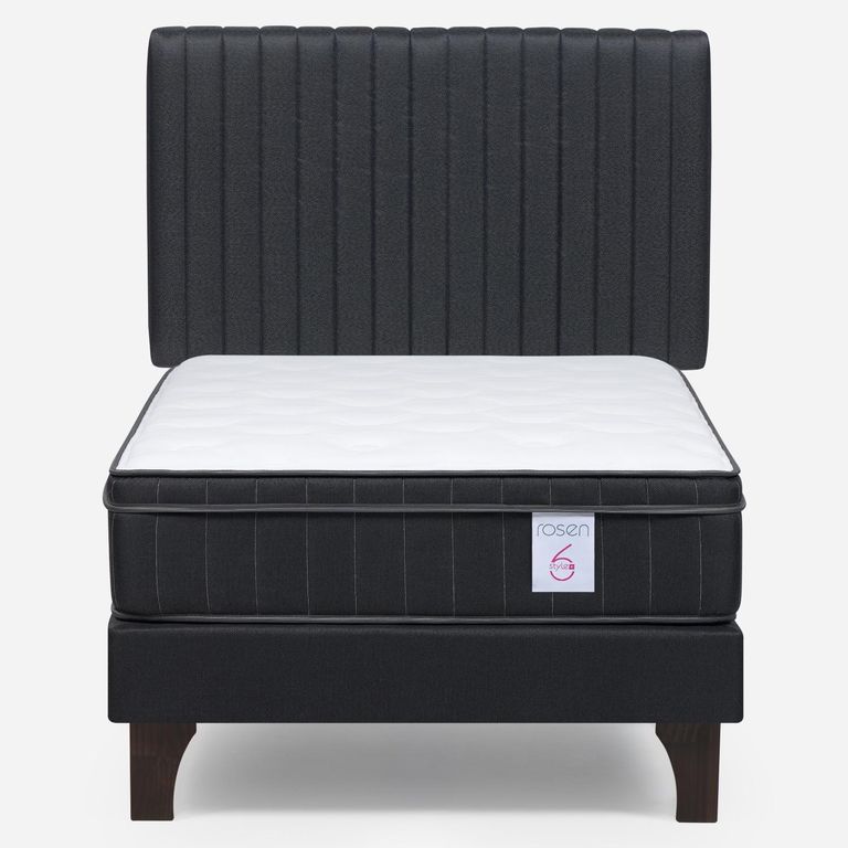 Cama Europea New Style 6 Plus 1,5 Plazas X 2.00 CM + Respaldo