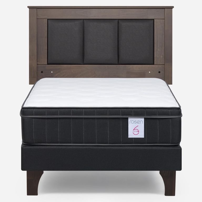 Cama Europea New Style 6 Plus 1 Plaza X 2.00 CM + Respaldo