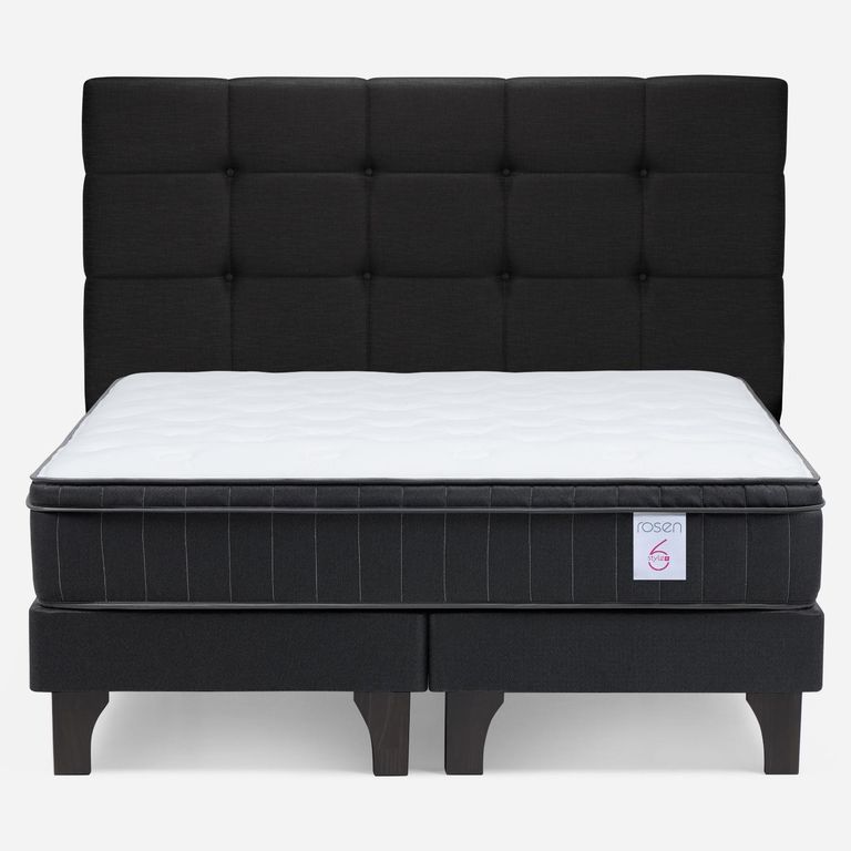 Cama Europea New Style 6 Plus 2 Plazas X 2.00 CM Base Dividida + Respaldo