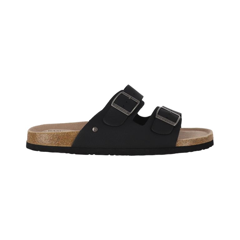 Sandalia Hombre Cuero Negro