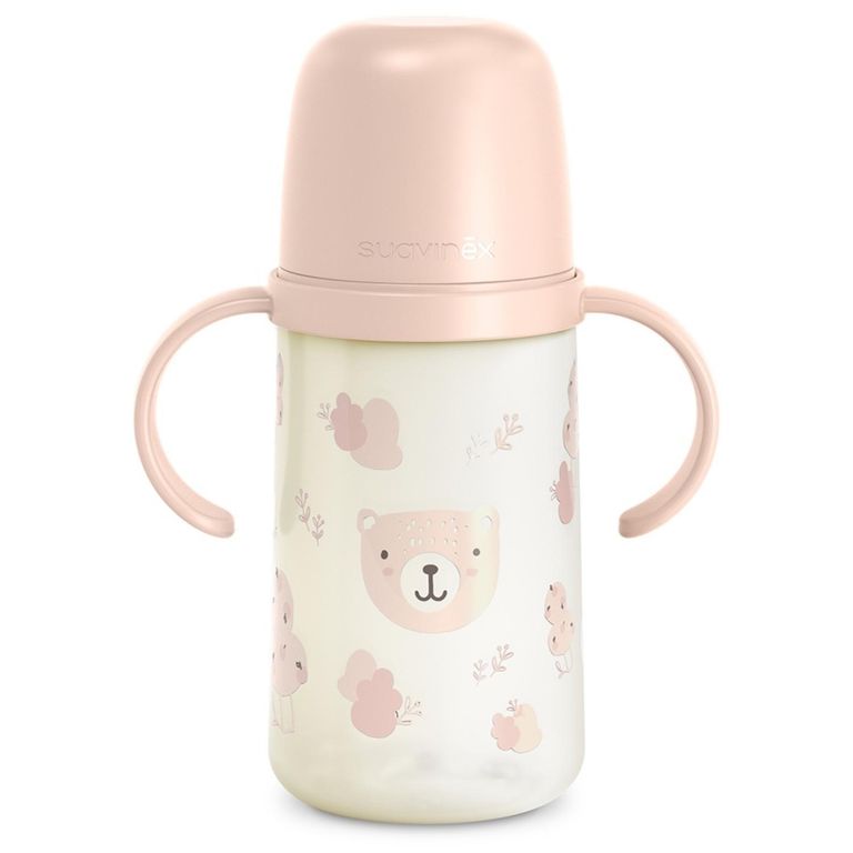 Mamadera Asa 270ml Antiderrame +6M Rosado