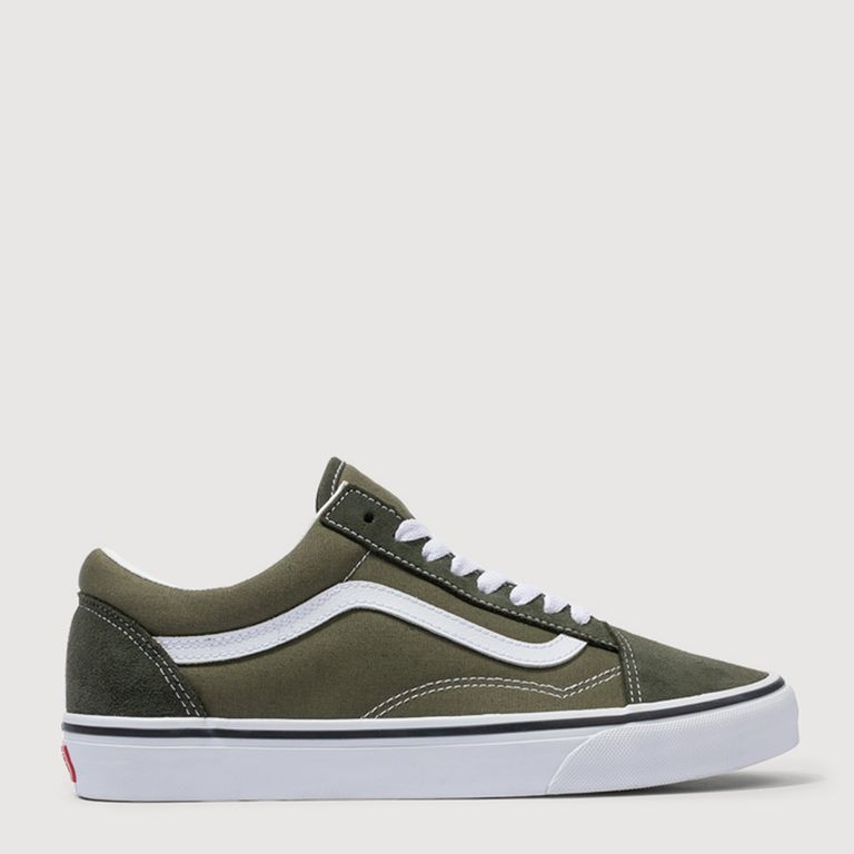 Old Skool Zapatilla Urbana Mujer Cuero Verde