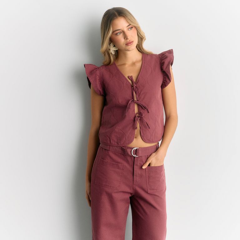Vest Acolchado Vuelos Mujer