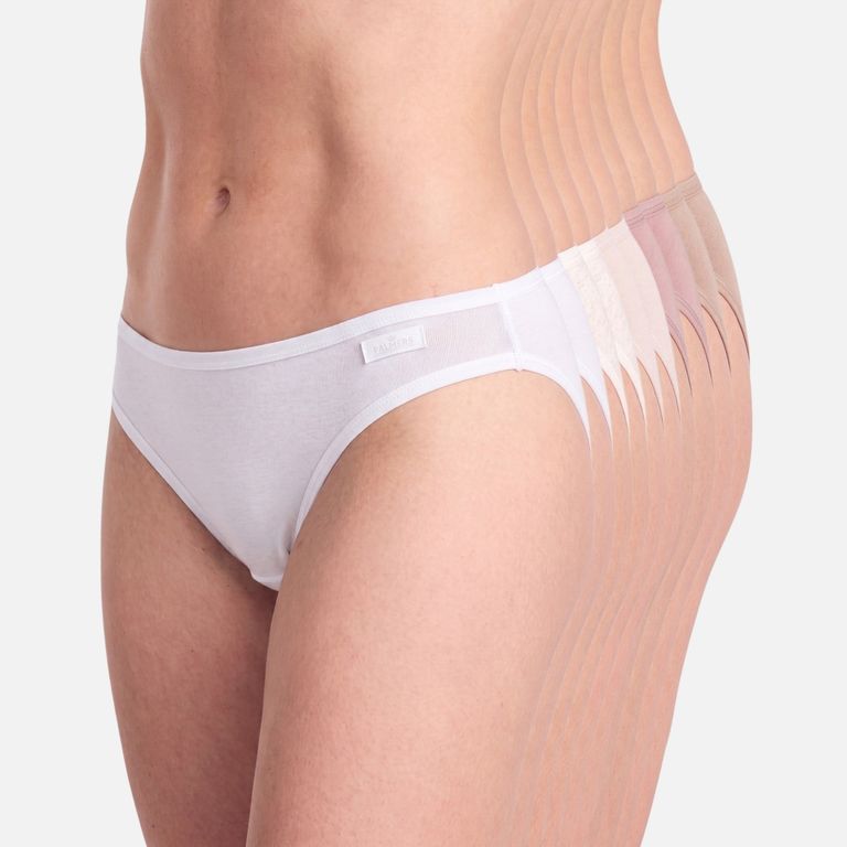 Pack 10 Calzones Bikini Liso Algodón Mujer
