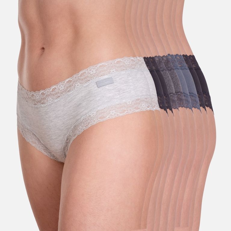 Pack 10 Calzones Culotte Algodón Encaje Mujer