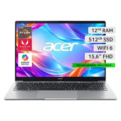 ACER - Notebook Aspire Lite AL15-410P-R9ND-2 Ryzen 5 12GB RAM 512GB SSD 15.6" FHD