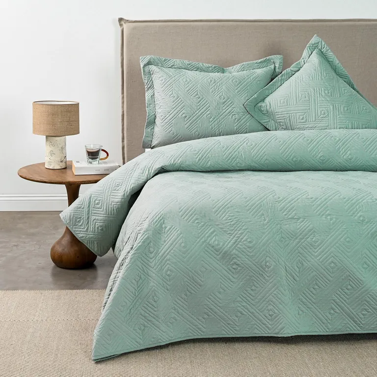 Quilt Super King Matelado Verde