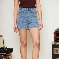 WILD LAMA - Short Nix Orgánico Denim Mujer