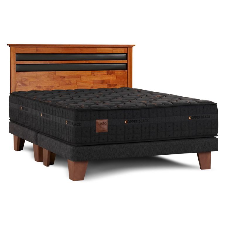 Cama Europea Copper Black 2 Plazas