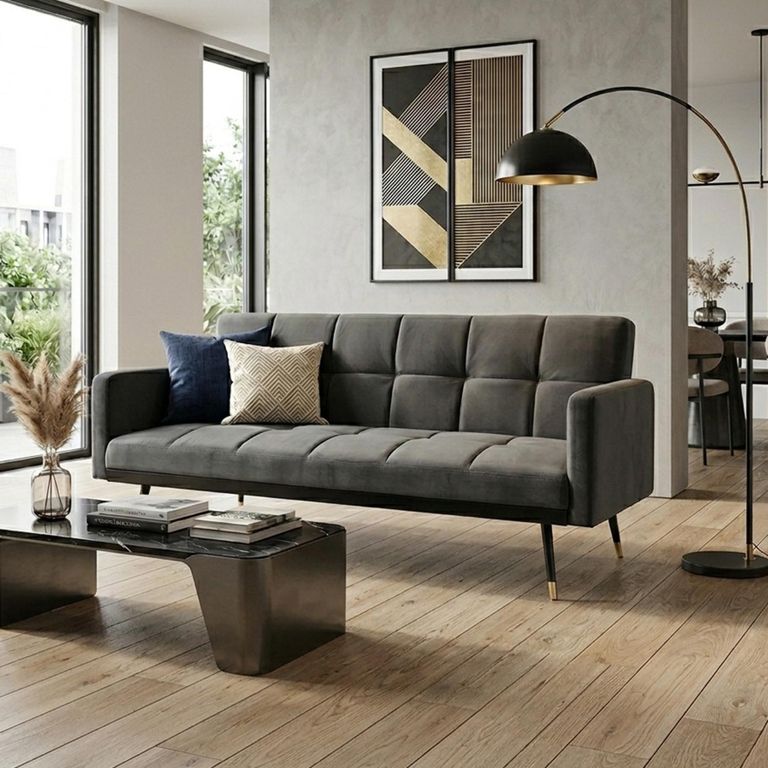 IDETEX Futón Milán Velvet Gris