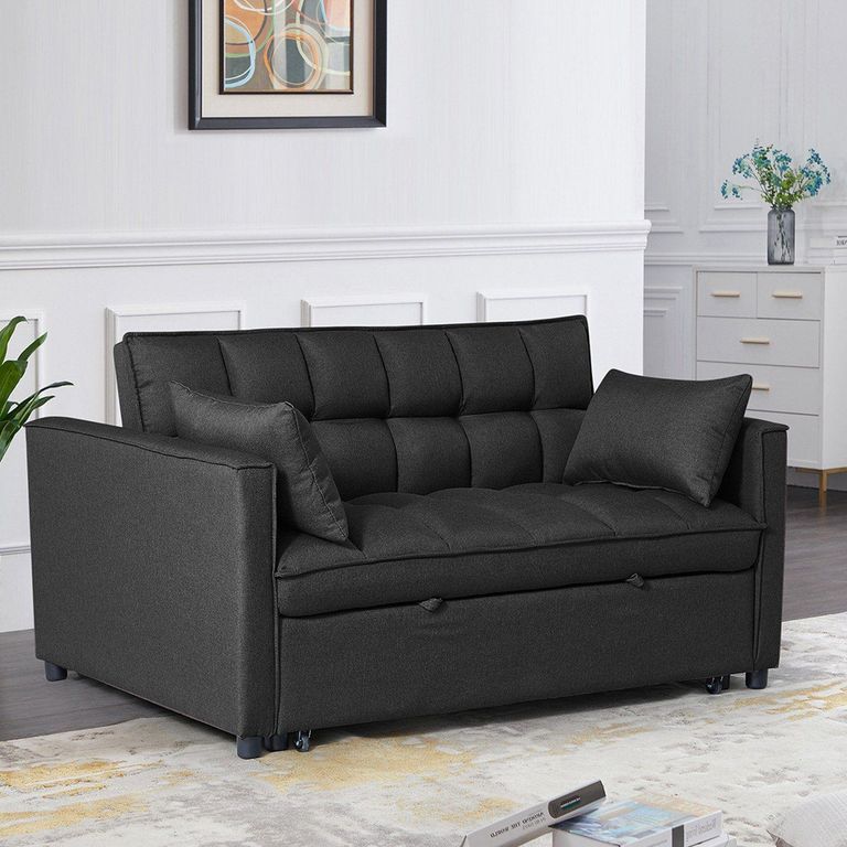 IDETEX Futón Tela Brela Negro