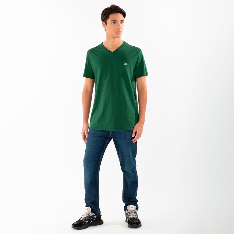Polera Cuello V 100% Algodón Pima Hombre