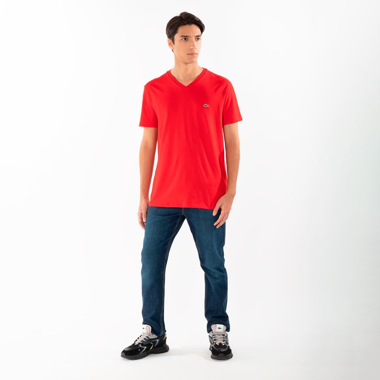 Polera Cuello V 100% Algodón Pima Hombre