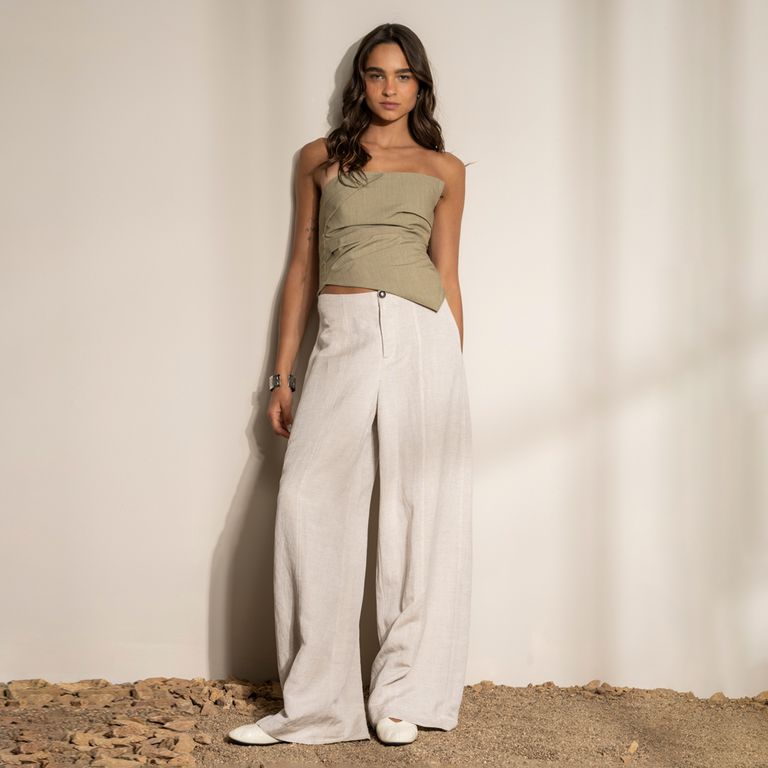 Strapless Delfina Verde Mujer