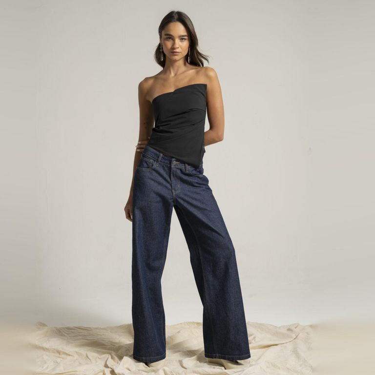 Strapless Delfina Negro Mujer