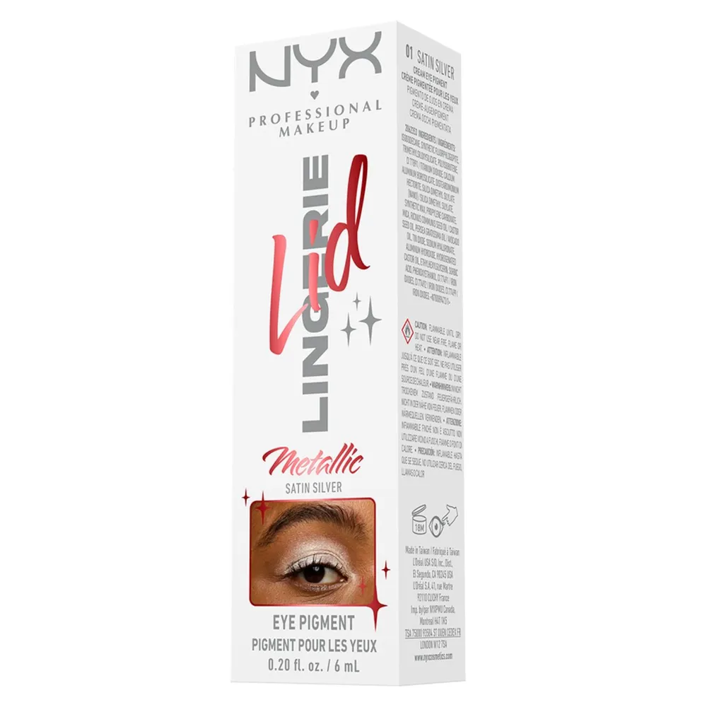 Nyx Professional Makeup Lid Lingerie Satin Silver, foto 2
