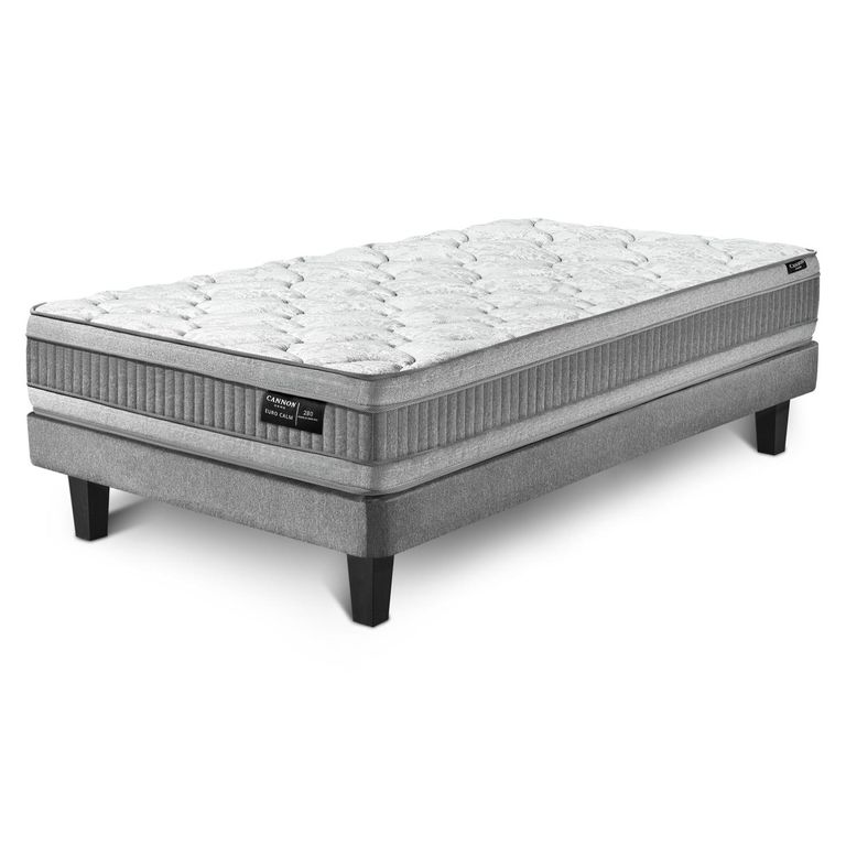 Cama Europea Calm Dual King Gris