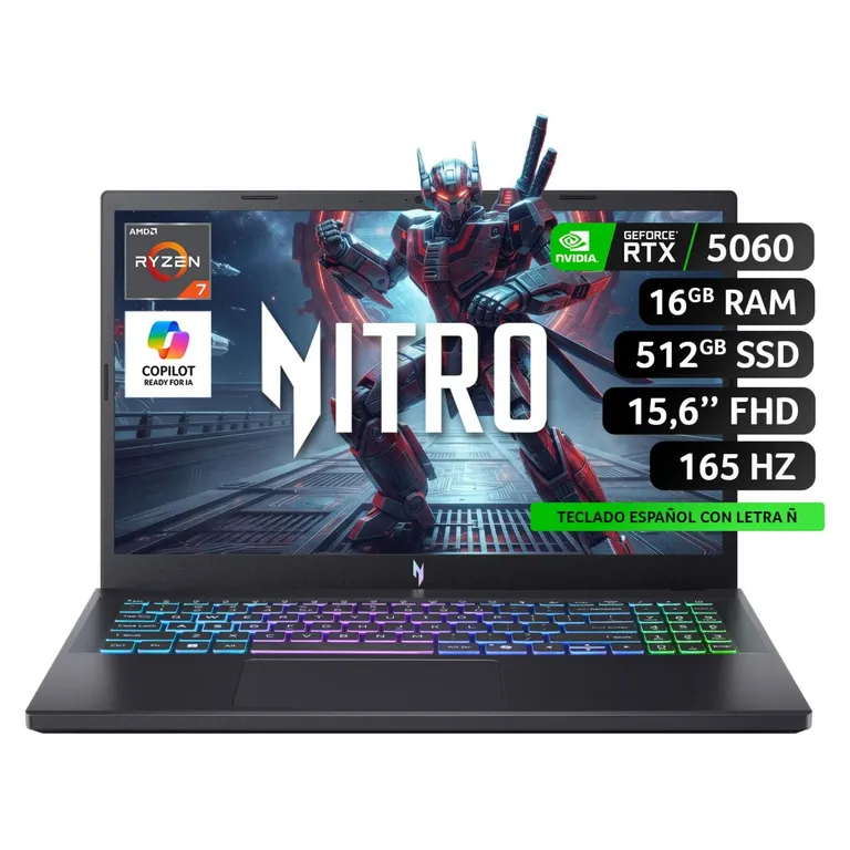 Notebook Gamer 15 Ryzen7/16GB/512GB/RTX5060