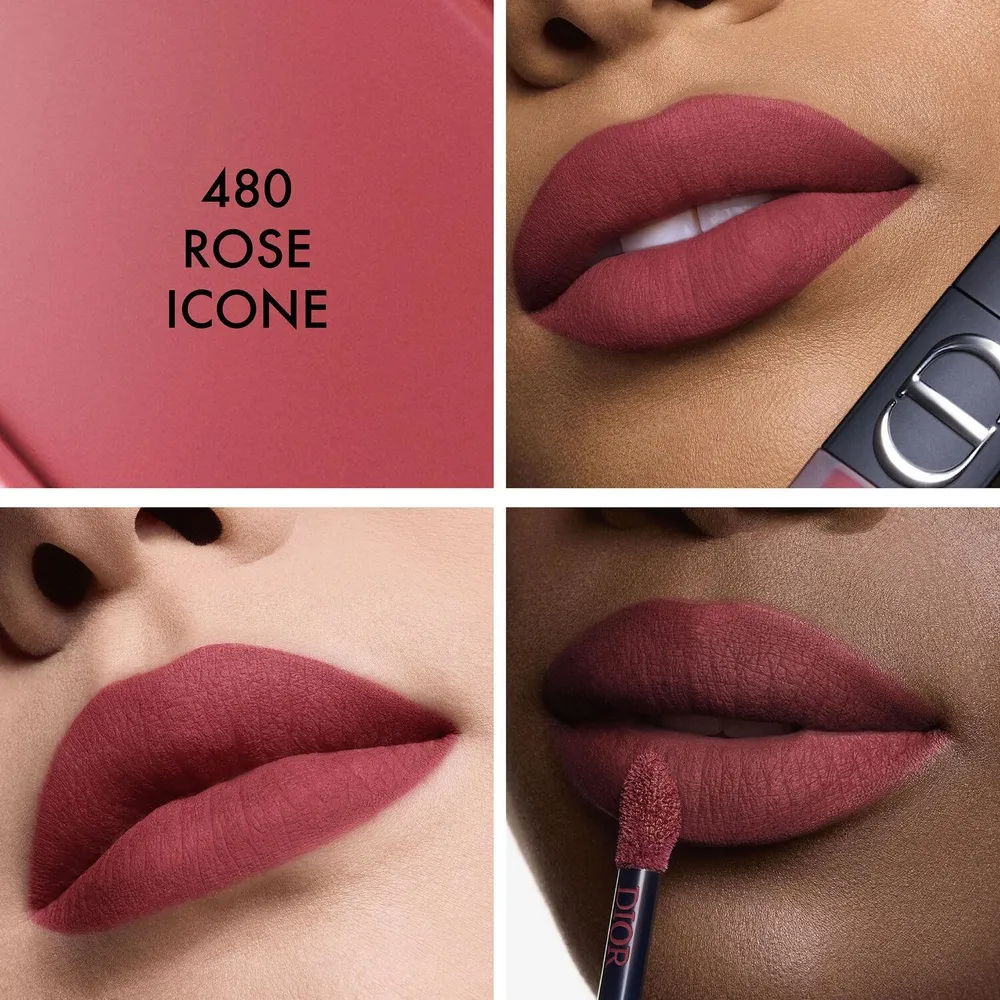 Rouge Dior On Stage Ink Blur Matte 480 Rose Icone, foto 4