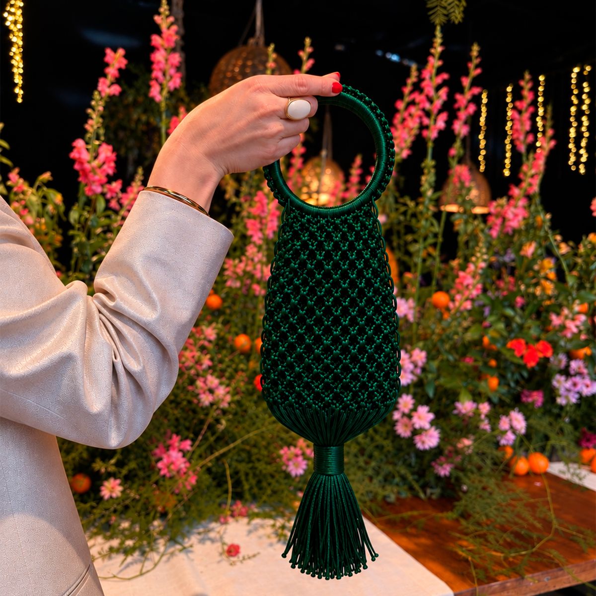 LIMA BAGS - Cartera Hecha En Macrame Mujer Lima Bags