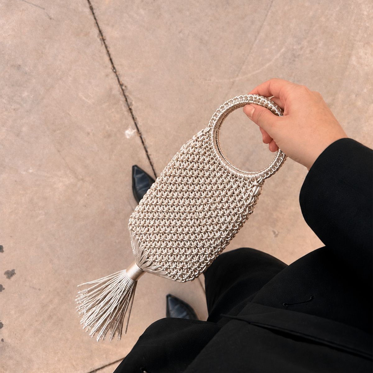 LIMA BAGS - Cartera Hecha En Macrame Mujer Lima Bags