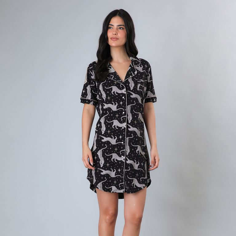Camisa De Dormir Algodón Mujer