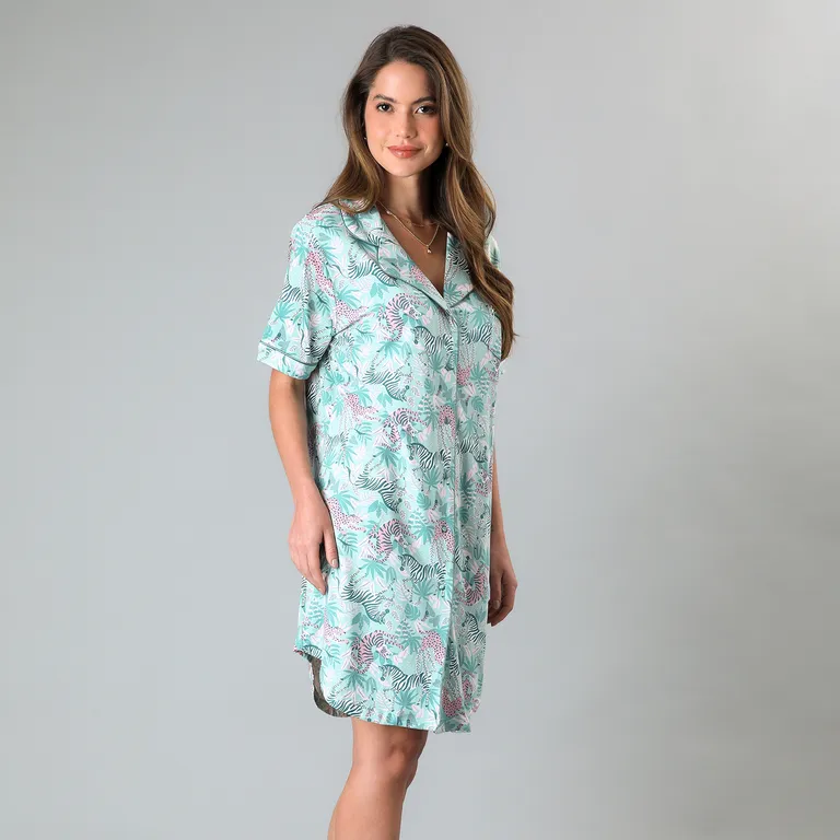 Camisa De Dormir Algodón Mujer