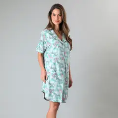 FLORES - Camisa De Dormir Algodón Mujer